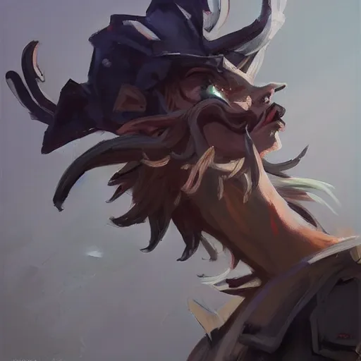 Image similar to greg manchess portrait painting of bandersnatch from alice in wonderland as overwatch character, medium shot, asymmetrical, profile picture, organic painting, sunny day, matte painting, bold shapes, hard edges, street art, trending on artstation, by huang guangjian, gil elvgren, ruan jia, randy vargas, greg rutkowski