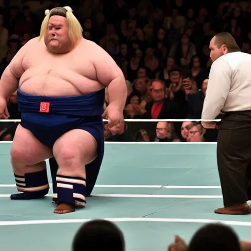 Prompt: joe biden sumo wrestling