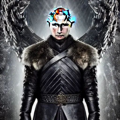 Image similar to Vladimir Putin in the style of a king in Game of Thrones