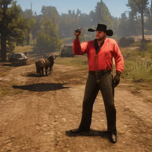 Prompt: tony soprano in red dead redemption 2