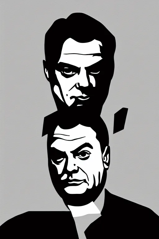 Image similar to minimalist style art of viktor orban, illustration, vector art