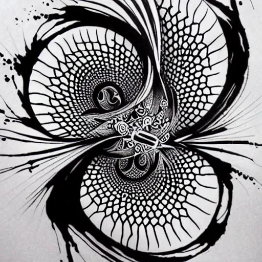 Image similar to zen ink art beauty