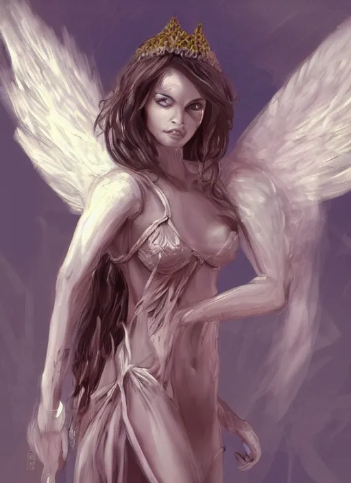 Prompt: concept art. angel girl. artsation trending. highly detailed