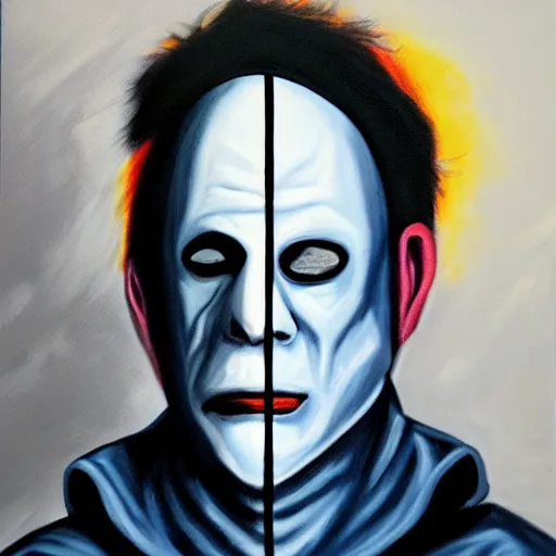 Image similar to Michael Myers Painting 4k detail