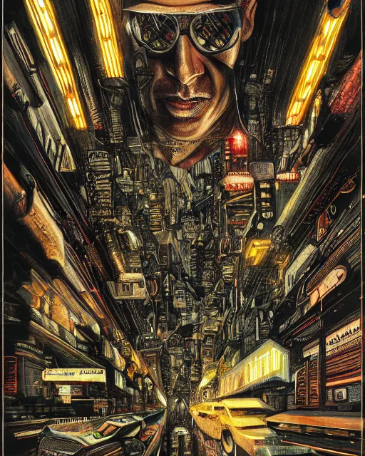 Image similar to blade runner by john alvin, hyper detailed