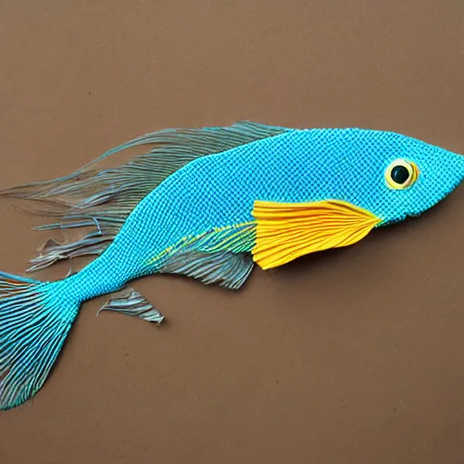 Image similar to fish : : made of feathers : :