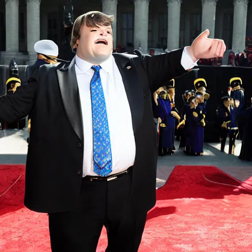 Image similar to Jack Black presidential inauguration