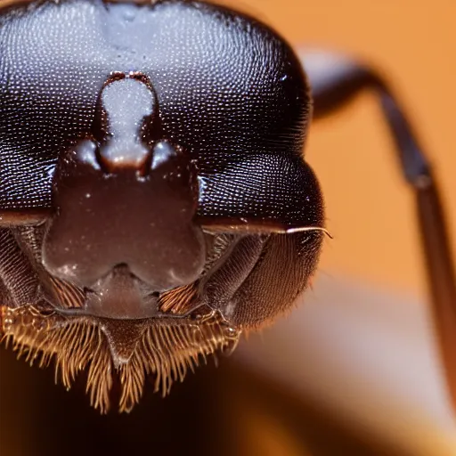 Image similar to A close-up view shot of an ant's head using Laowa 25mm at 5x magnification