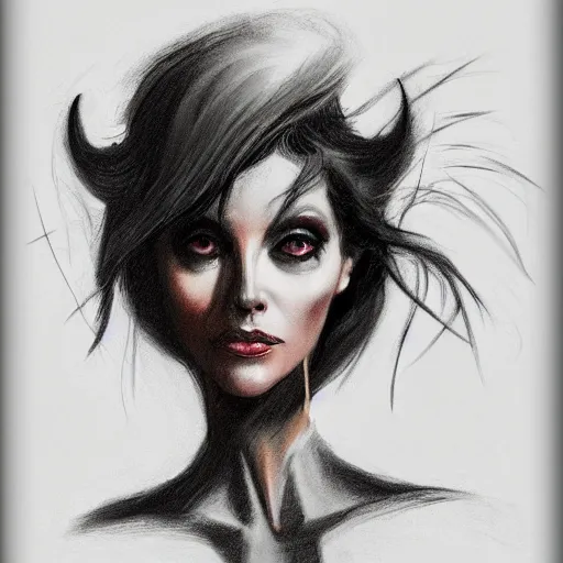 Prompt: a portrait monster, chalk, fantasy, elegant, charcoal, digital painting, artstation, concept art, matte, sharp focus, illustration, art by basil gogos