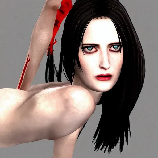 Prompt: eva green in dead or alive 5,