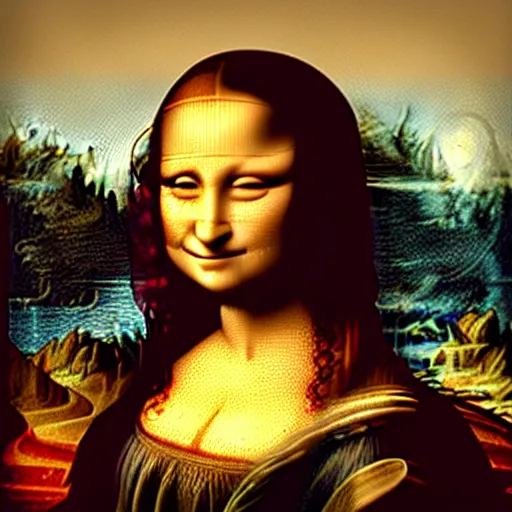 Prompt: Mona Lisa drawing Da Vinci, digital art, trending on artstation