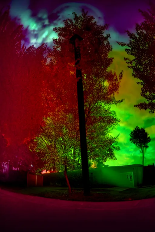 Image similar to scary october neighborhood, a sense of fright : : time - lapse : : hyperspectral imaging : : wide angle : : brenizer method : : dichromatism : : technicolor : : kinemacolor : : underdimensional : : beyond - dimensional : : 3 2 k : : dci - p 3 : : rim lights : : moody lighting