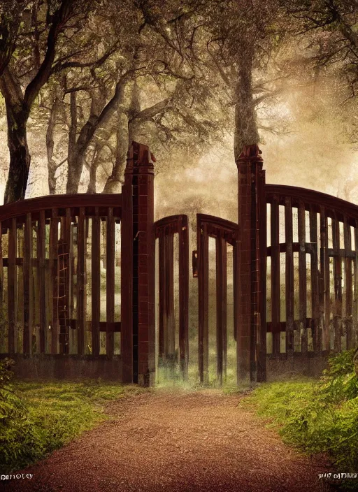 Prompt: hyper realistic photography of gates at the end of everything cinematic