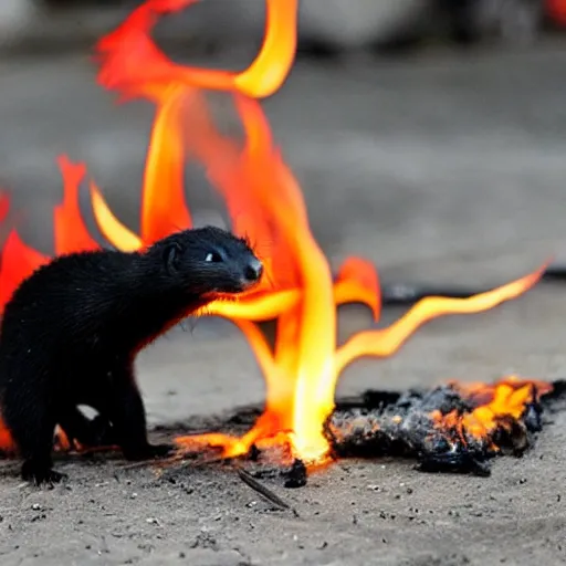 Image similar to fire ferrets