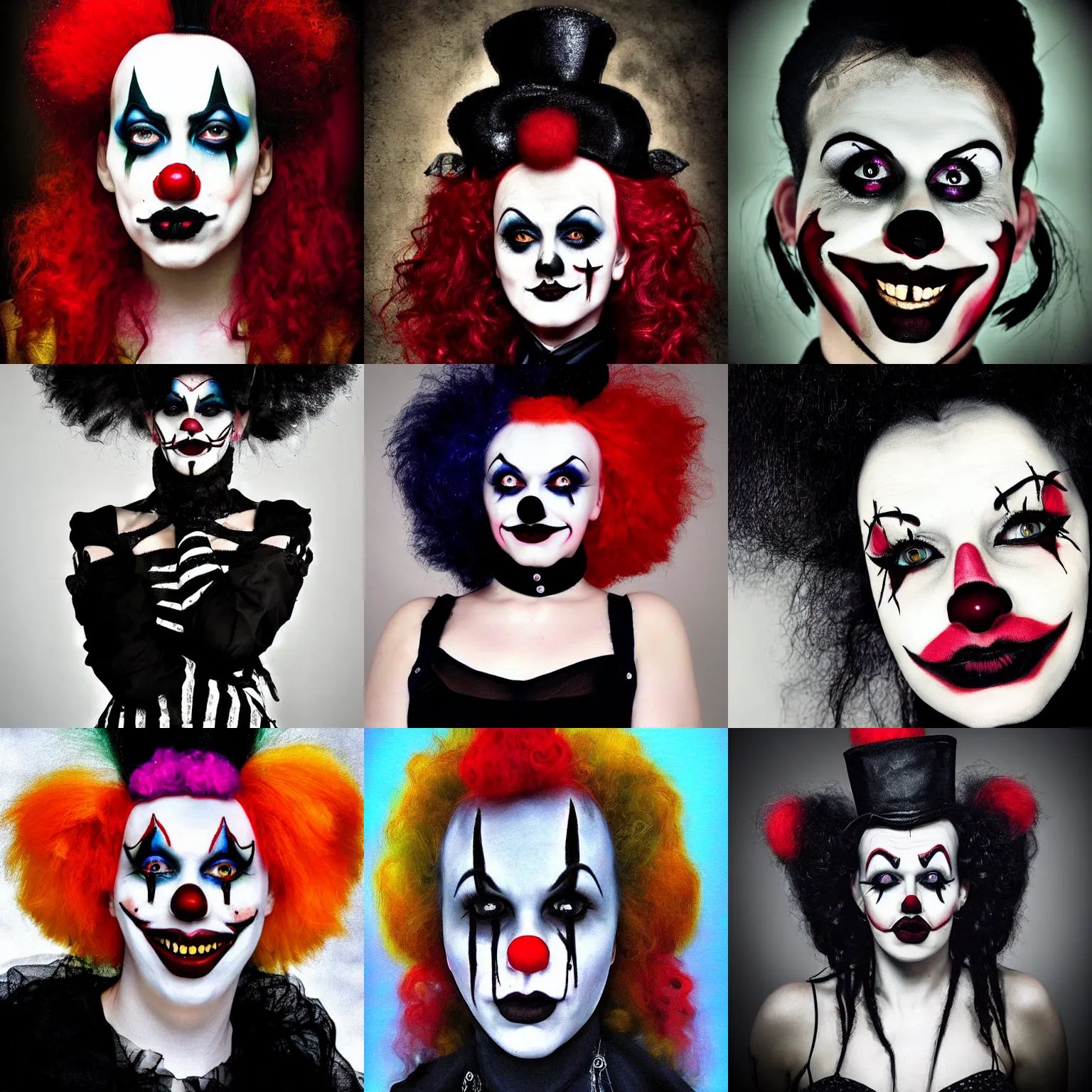 portrait of a goth clown very very beautiful | Stable Diffusion | OpenArt