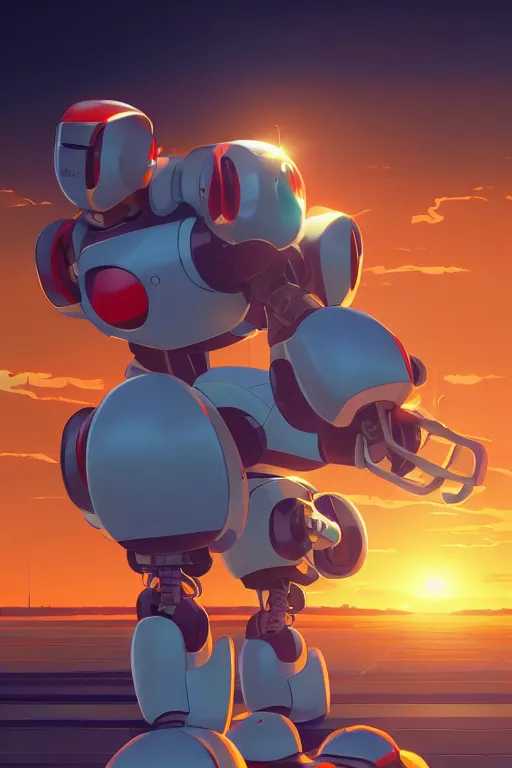 Image similar to metabots medabots medarotto medarot robot minimalist comics, behance hd by jesper ejsing, by rhads, makoto shinkai and lois van baarle, ilya kuvshinov, rossdraws global illumination ray tracing hdr radiating a glowing aura