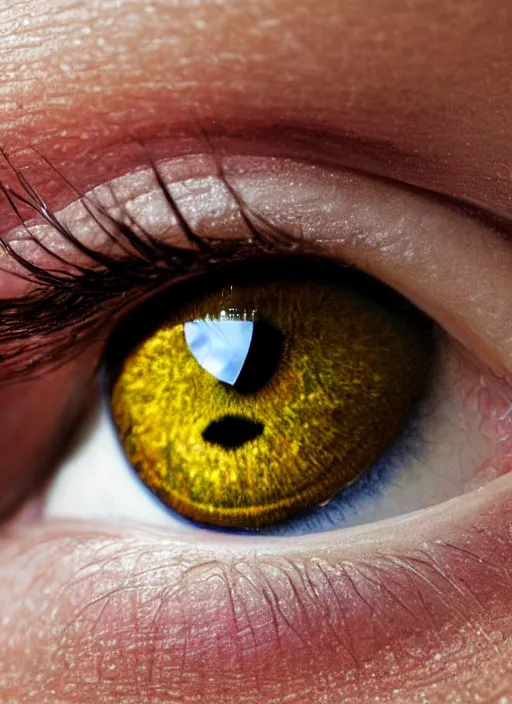 Image similar to portrait of a stunningly beautiful eye, refracting