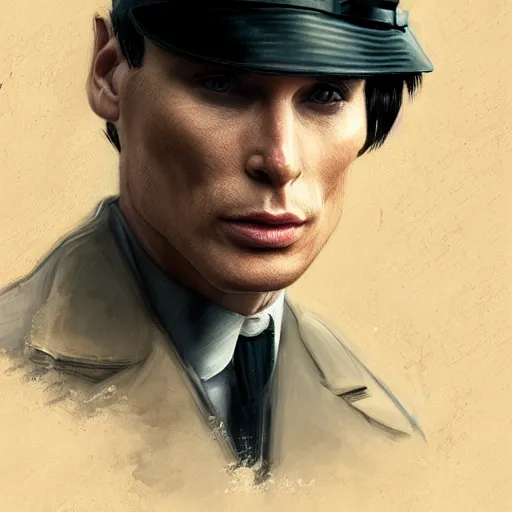 Prompt: a portrait of cillian murphy as tommy shelby, atlantis background, highly detailed, realistic face, digital art, epic, fantasy, in the style of luc begin, sharp, artstation