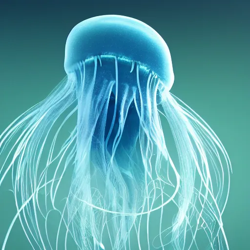 Prompt: jellyfish / human hybrid, hyper realistic, 4 k photograph