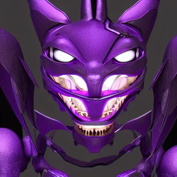 Prompt: digital art close up headshot of a cute beautiful stunning robot anthropomorphic female dragon with metal cat ears, with sleek silver metal armor, purple flesh, glowing OLED visor, facing the camera, high quality maw open and about to eat you, you being dragon food, the open maw being detailed and soft, sharp teeth, soft lulling tongue, highly detailed digital art, furry art, anthro art, sci fi, warframe art, destiny art, high quality, 3D realistic, dragon mawshot, maw art, furry mawshot, macro art, dragon art, Furaffinity, Deviantart