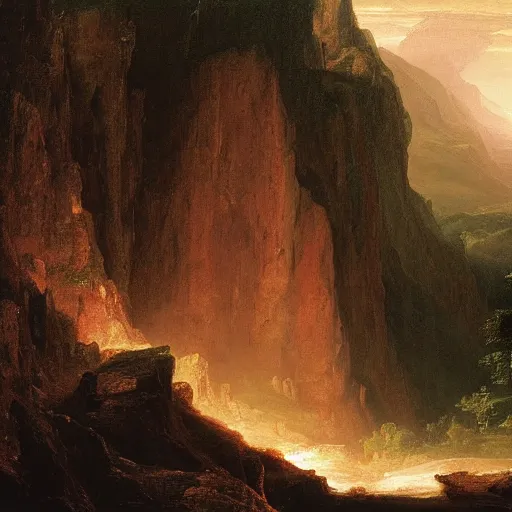 Image similar to the uncanny valley, portrait by thomas cole