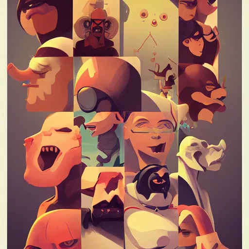 Image similar to face icon stylized minimalist toxic crusaders, loftis, cory behance hd by jesper ejsing, by rhads, makoto shinkai and lois van baarle, ilya kuvshinov, rossdraws global illumination