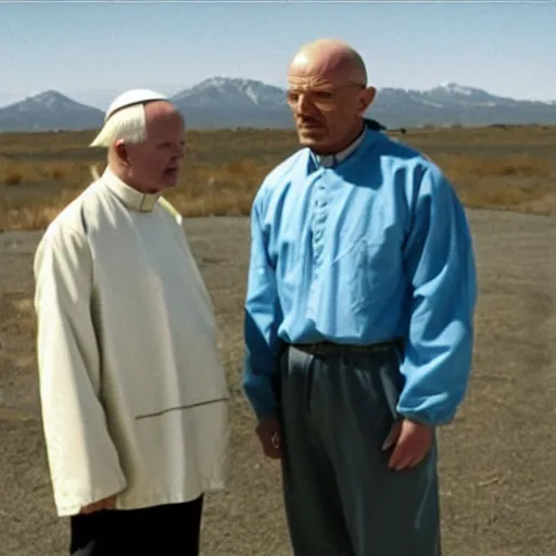 Image similar to john paul ii in breaking bad with walter white