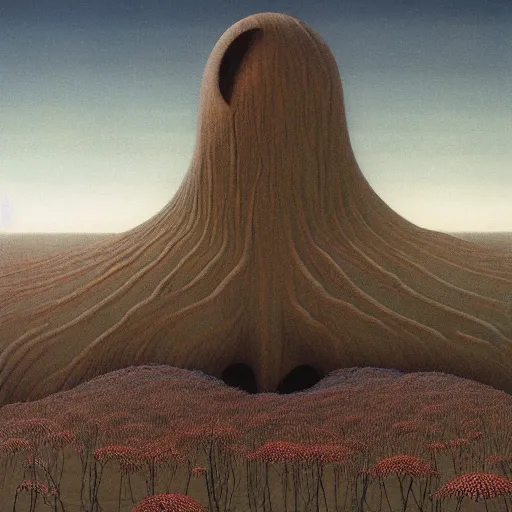 Prompt: land of the lustrous made by zdzisław beksinski