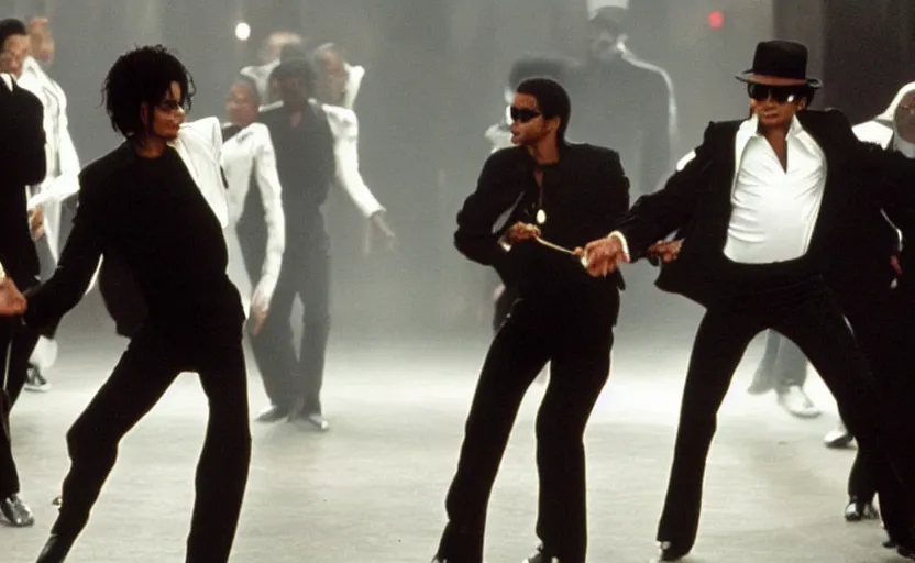 Image similar to michael jackson dancing with a neeble in men in black