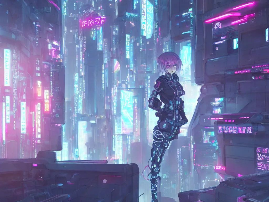 Prompt: portrait grey hair anime visual futuristic female cyber police, on cyberpunk neon light tokyo rooftop, ssci - fi and fantasy, intricate and very beautiful, human structure, concept art, sharp focus, anime by simon stalenhag, rossdraws and magali villeneuve and liya nikorov and luxearte, frostine engine