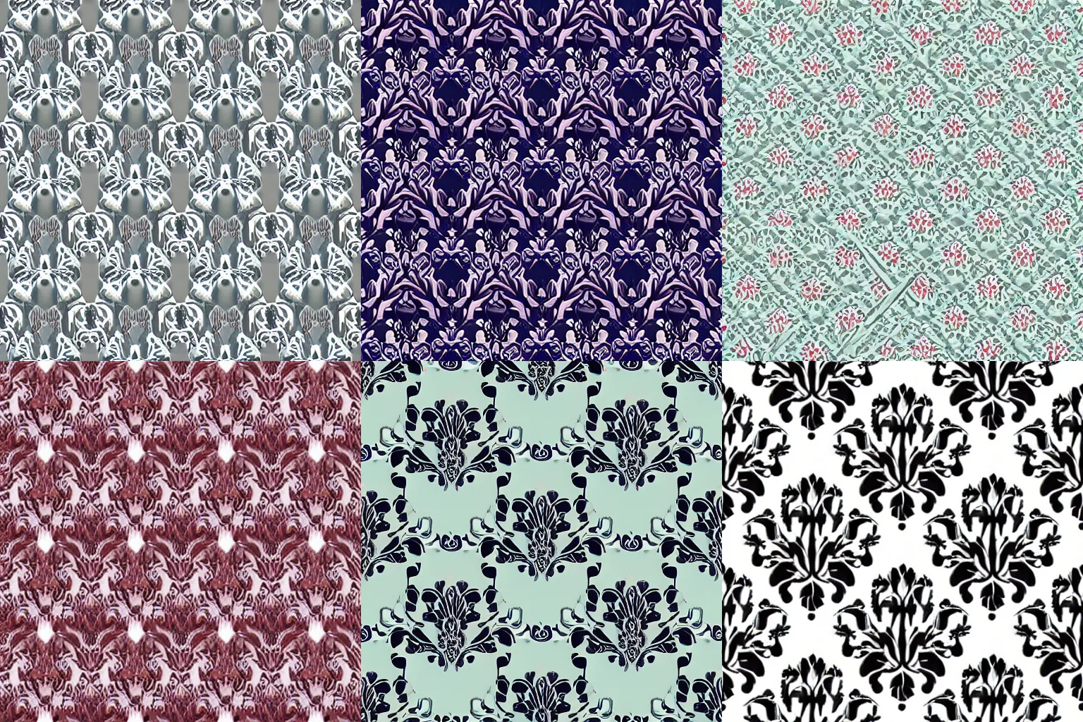 Prompt: damask floral pattern