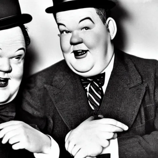 Image similar to laurel and hardy in 2022