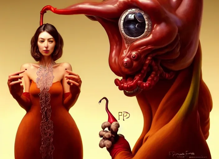 Prompt: a anthropomorphic pepper wearing a lab coat, diffuse lighting, fantasy, intricate, elegant, highly detailed, lifelike, photorealistic, digital painting, artstation, illustration, concept art, smooth, sharp focus, art by frank frazetta and marco bucci and loish and rossdraws and artgerm and alphonse mucha