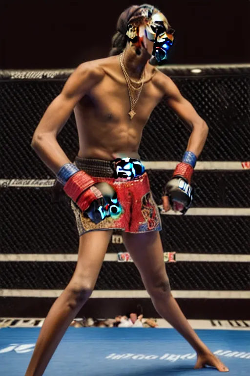 Image similar to snoop dogg join muay thai and be ufc fighter, high resolution, photorealistic, smooth, details, 4 k, aesthetic lighting, baroque object, sharp focus, hyperdetailed object, professional photography, pullitzer winning, 8 0 0 mm photo by : canon eos 5 d mark iv, by karah mew and adnan abidi and jodie bateman