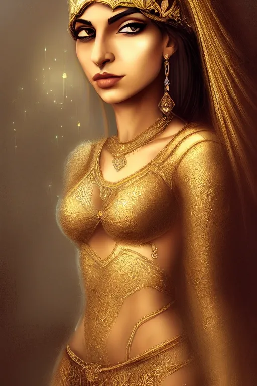 Image similar to Beautiful Portrait of a Persian Princess who is an architect, beautiful princess, architect, trending on artstation