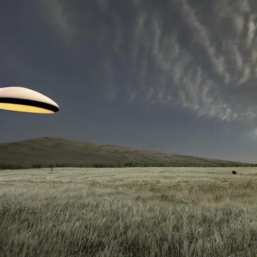 Image similar to photorealistic award winning photography of a ufo