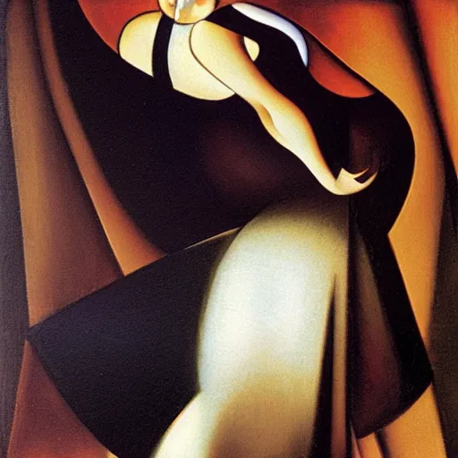 Image similar to a woman dancing by lempicka.