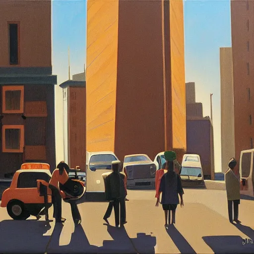 Image similar to street scene by jeffrey smart