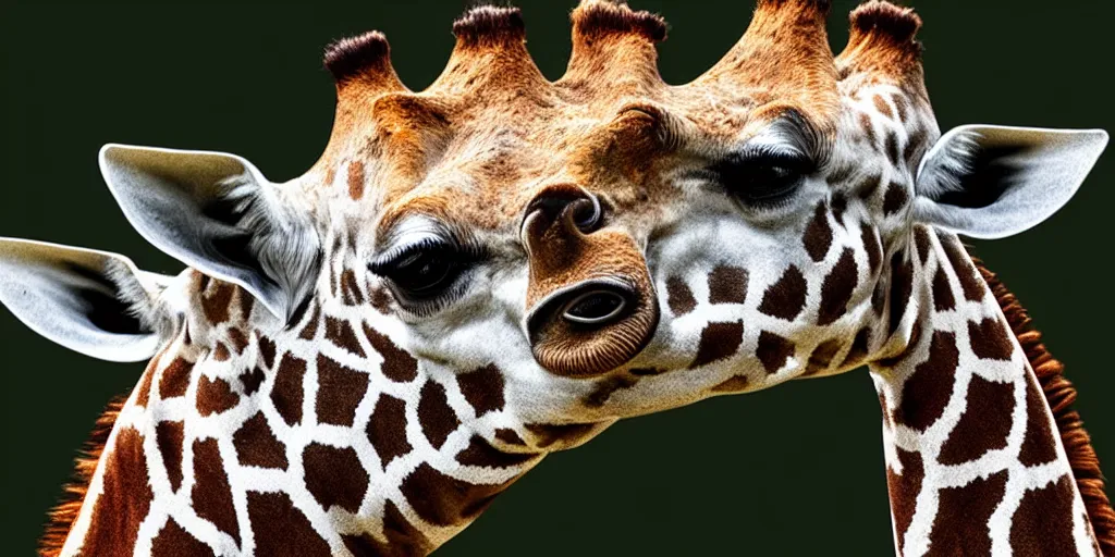 Image similar to a giraffe with a short neck, photorealistic