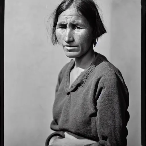 Image similar to photo of a young woman photo by Dorothea Lange