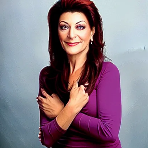 Prompt: photo of a person who looks like a mixture between marina sirtis and gates mcfadden