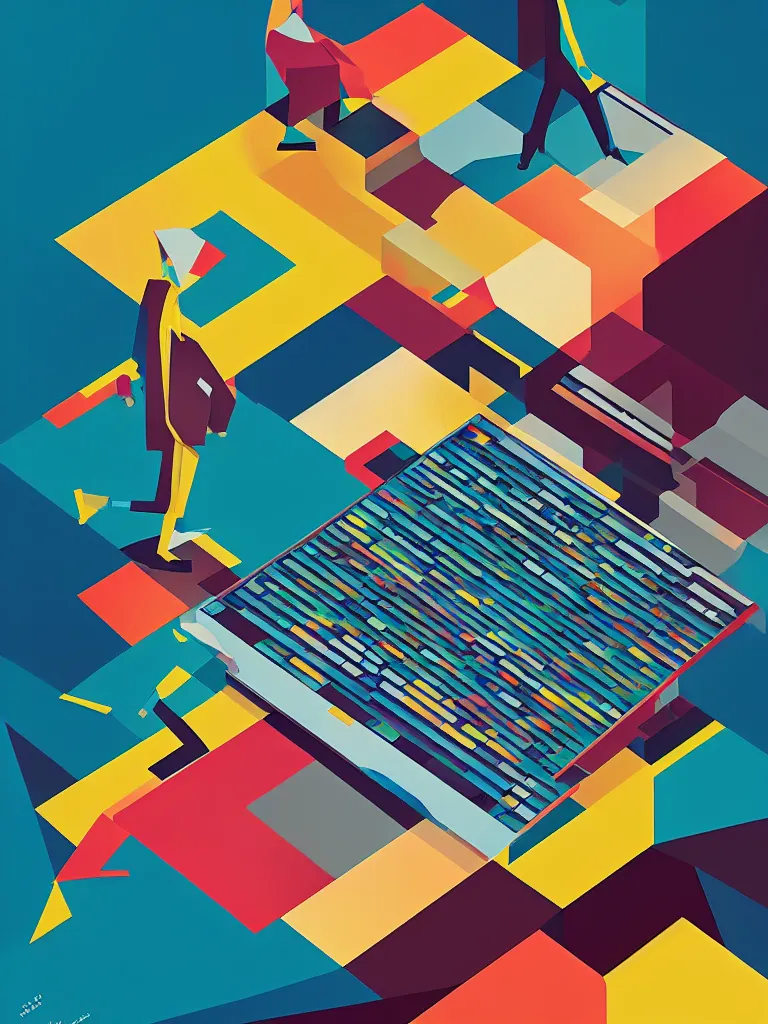 Image similar to editorial illustration book computer palette, dynamic composition, detailed, matte print, dynamic perspective, colorful modern, mads berg