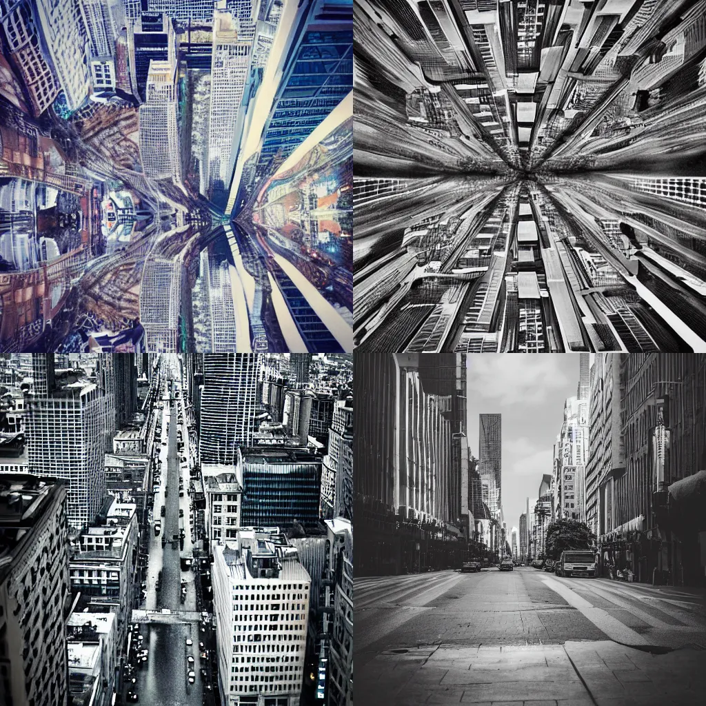 Prompt: city inception photography