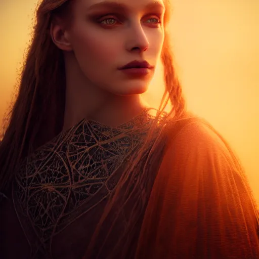 Image similar to photographic portrait of a stunningly beautiful medieval maiden gothic female in soft dreamy light at sunset, contemporary fashion shoot, by edward robert hughes, annie leibovitz and steve mccurry, david lazar, jimmy nelsson, breathtaking, 8 k resolution, extremely detailed, beautiful, establishing shot, artistic, hyperrealistic, beautiful face, octane render