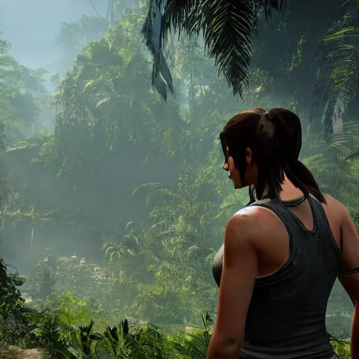 Prompt: alex jones in shadow of the tomb raider, video game screenshot