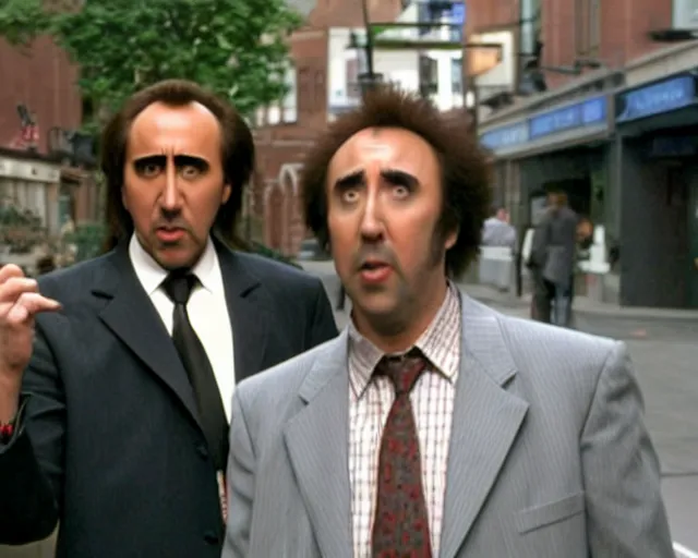 Image similar to nicolas cage cameo in the it crowd ( 2 0 0 6 ), channel 4, episode still, 4 8 0 p