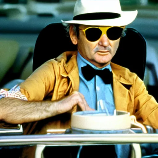 Image similar to bill murray in fear and loathing