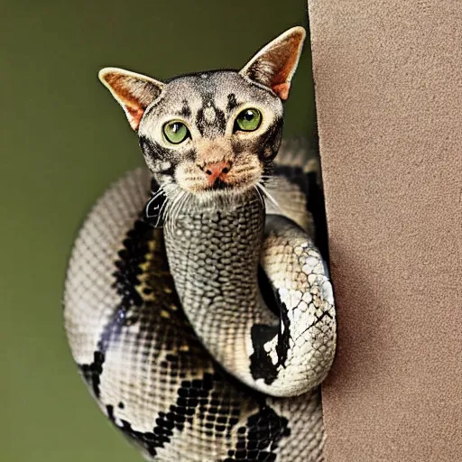 Image similar to a snake - cat - hybrid, reptile, animal photography