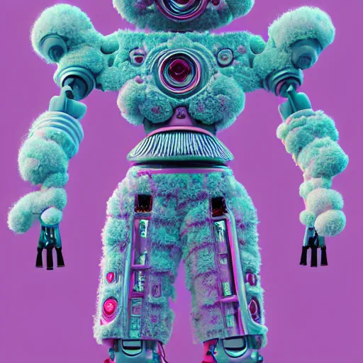 Prompt: a fluffy robot fractal:: by Martine Johanna and Simon Stålenhag and Chie Yoshii and Casey Weldon and Guillermo del toro :: ornate, dynamic, particulate, intricate, elegant, highly detailed, centered, artstation, smooth, sharp focus, octane render, 3d