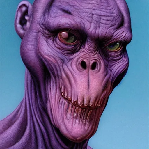 portrait of bonzi buddy by wayne barlowe, intricate